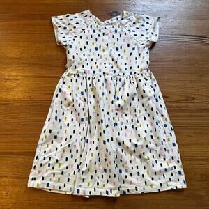 Hanna Andersson white colorful spotted short sleeve dress SIZE 12